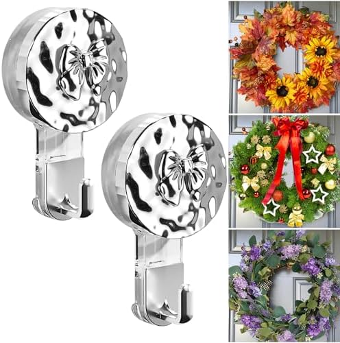 2pcs Suction Cup Wreath Hanger for Glass Windows and Doors