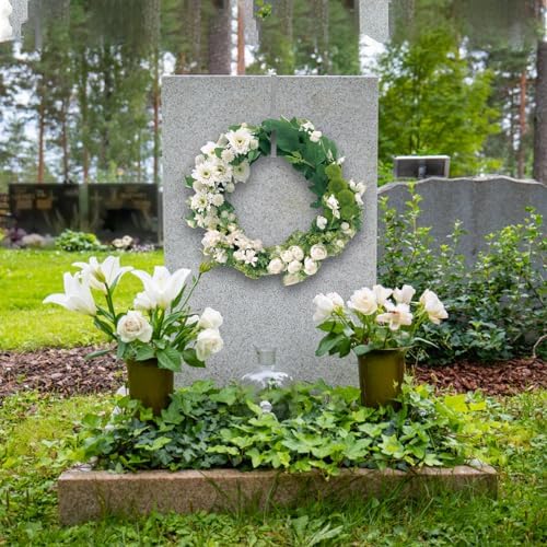 2Pcs Adjustable Christmas Wreath Hanger for Tombstones