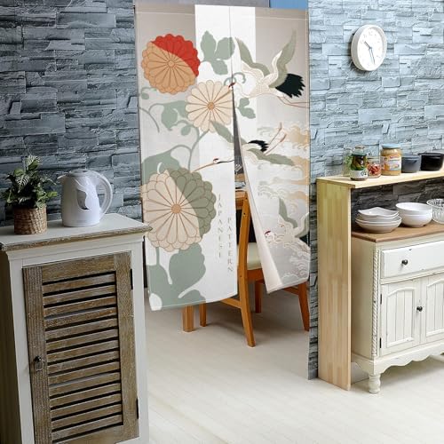 Leowefowa Japanese Noren Door Curtain Panel 1