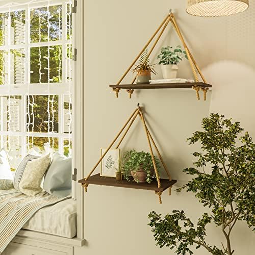 BAMFOX Hanging Wall Shelves Set of 2