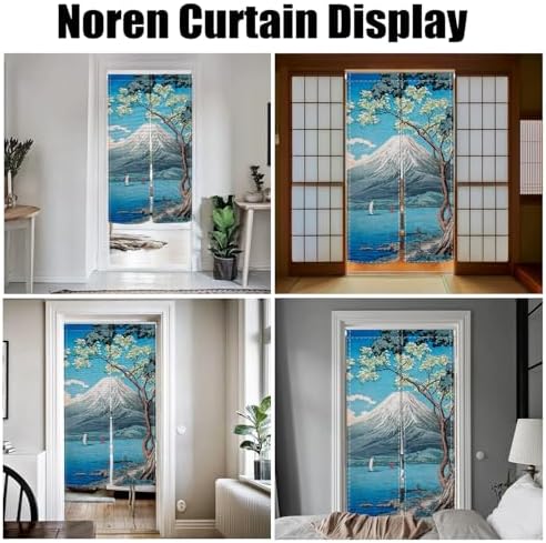 Mount Fuji Japanese Door Curtain Noren 335x709