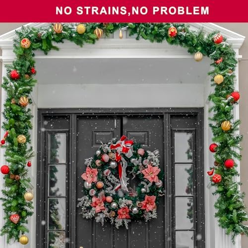 2 Pack 15 Inch Black Wreath Hanger for Front Door