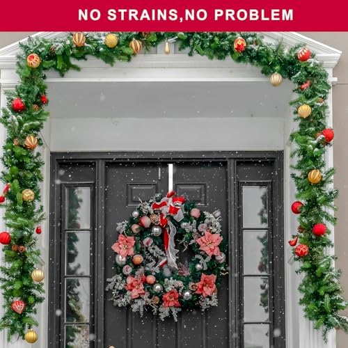 2 Pack Powder White Wreath Hangers for Front Door Windows