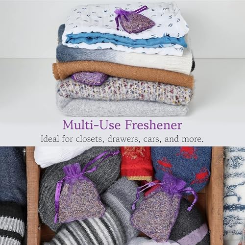 Lavender Sachets for Closets and Drawers - Pack of 20
