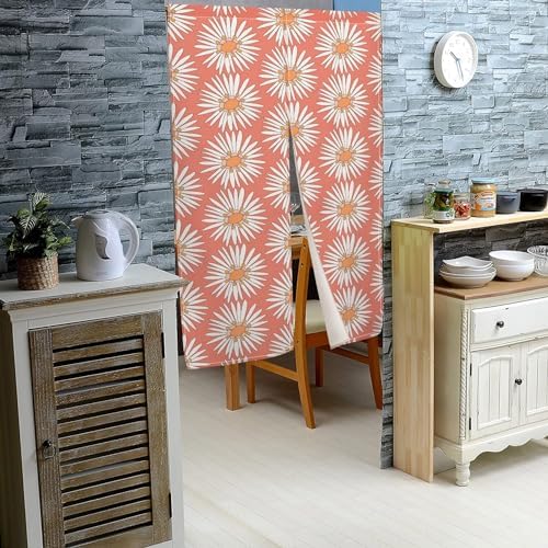 Japanese Noren Door Curtain 34x60 Pink Flower Petals