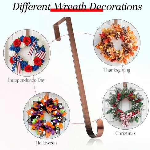 MCFULL 12 Inch Wreath Hangers for Front Door