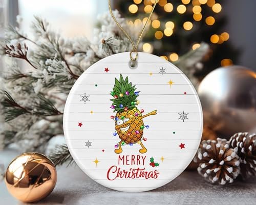 Merry Christmas Pineapple Ornament 2023