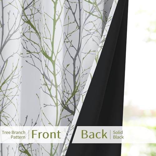FMFUNCTEX Blackout Sliding Door Curtains 100 Inch Wide