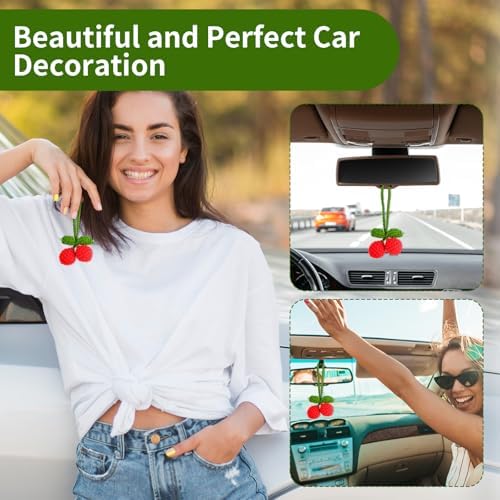 Cute Cherry Car Mirror Hanging Ornament