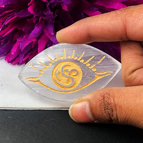 Selenite Eye Healing Plate Clear White 33x60x5 mm