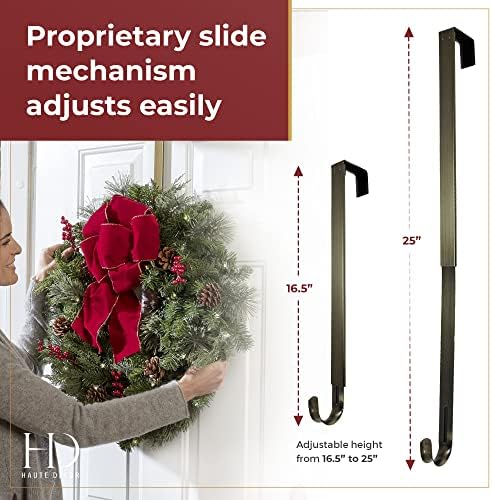 Haute Decor Adjustable Wreath Hanger with Pumpkin Icon