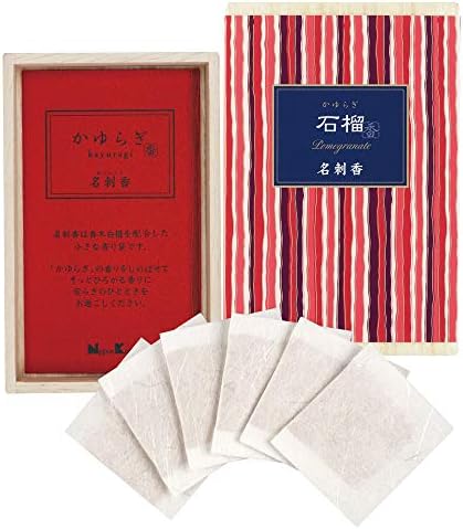Nippon Kodo KAYURAGI Pomegranate Sachets - 6 Mini in Wooden Box