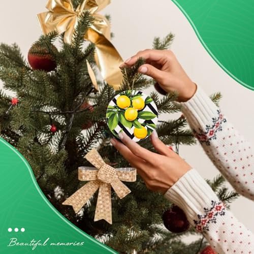 Lemon Yellow Limon Fruits Hanging Christmas Ornament