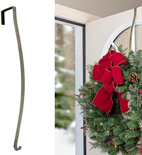 Haute Decor HighProfile Curved Wreath Hanger in Antique Brass