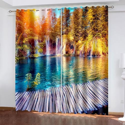 Homxi 2 Panel Blackout Curtains for Bedroom and Living Room