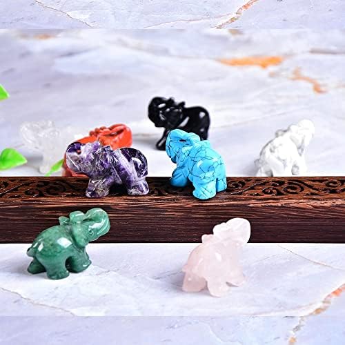 AtkitS Natural Crystal Elephant Home Decor