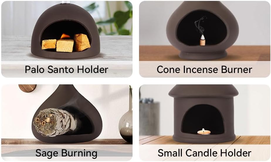 Theriom Artisan Rough Ceramic Incense Burner