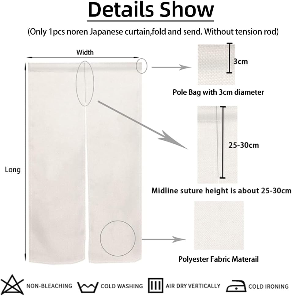 Japanese Noren Door Curtain with Ukiyoe Design