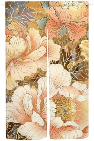 Chinese Style Blooming Flowers Curtain Noren Door Divider