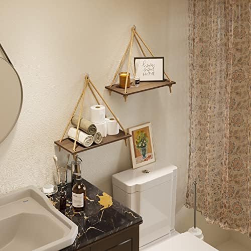 BAMFOX Hanging Wall Shelves Set of 2