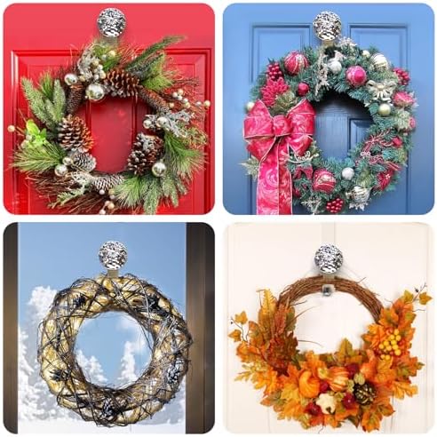 2pcs Suction Cup Wreath Hanger for Glass Windows and Doors