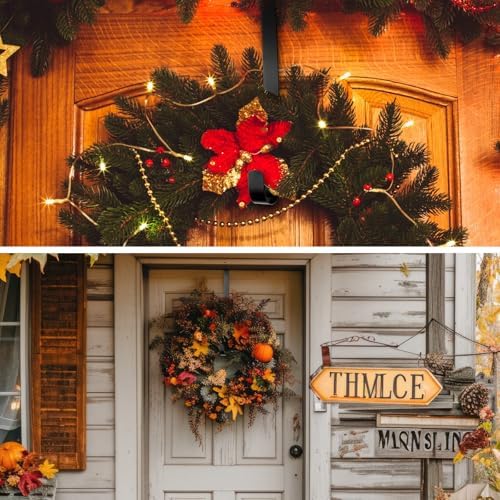 2 Pcs 12 Inches Double Sided Wreath Hanger for Front Door