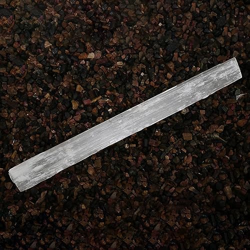REAL-GEMS Natural White Selenite Rod Healing Crystal 493 Grams
