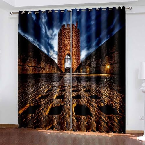 Homxi 2 Piece Blackout Curtains for Bedroom with Grommets