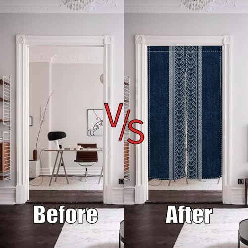 Noren Doorway Curtain Royal Blue Hanging Panel