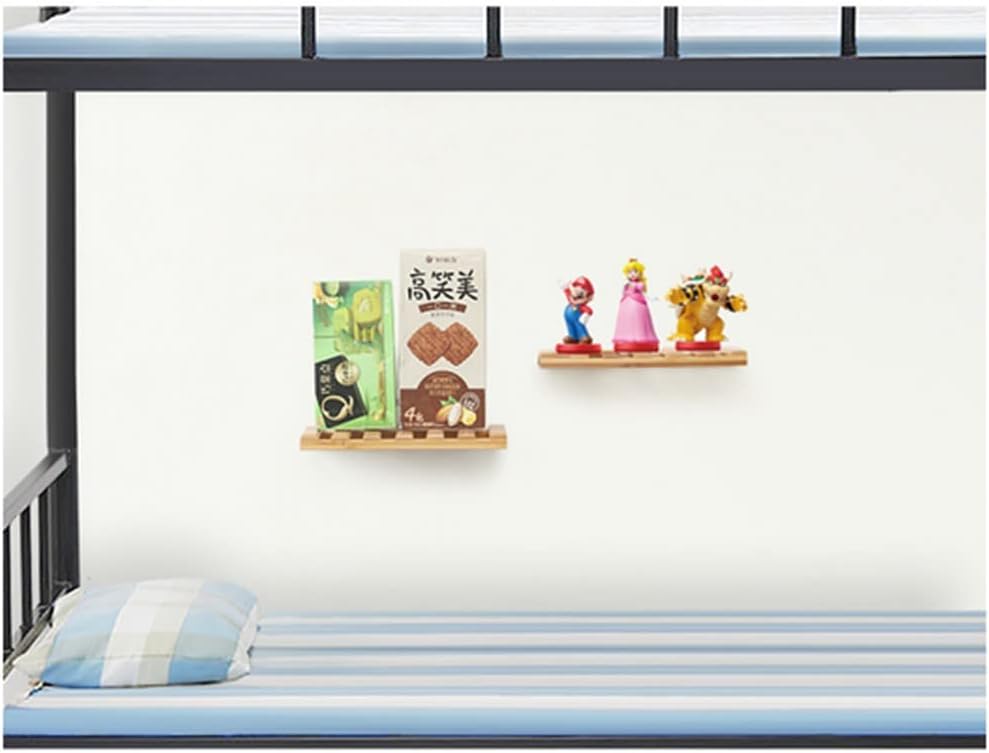 3Pcs Solid Bamboo Floating Shelves for Home Decor