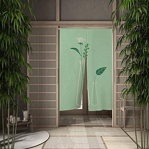 Leowefowa Japanese Doorway Curtain Noren Panel 335 x 709