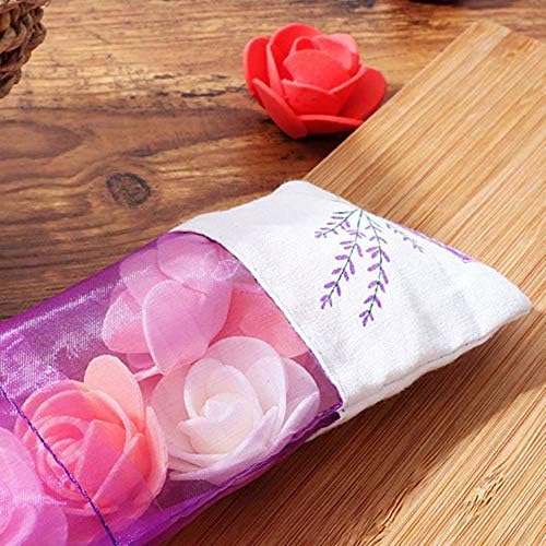 LapangZi Lavender Sachets 12 Purple Drawstring Bags