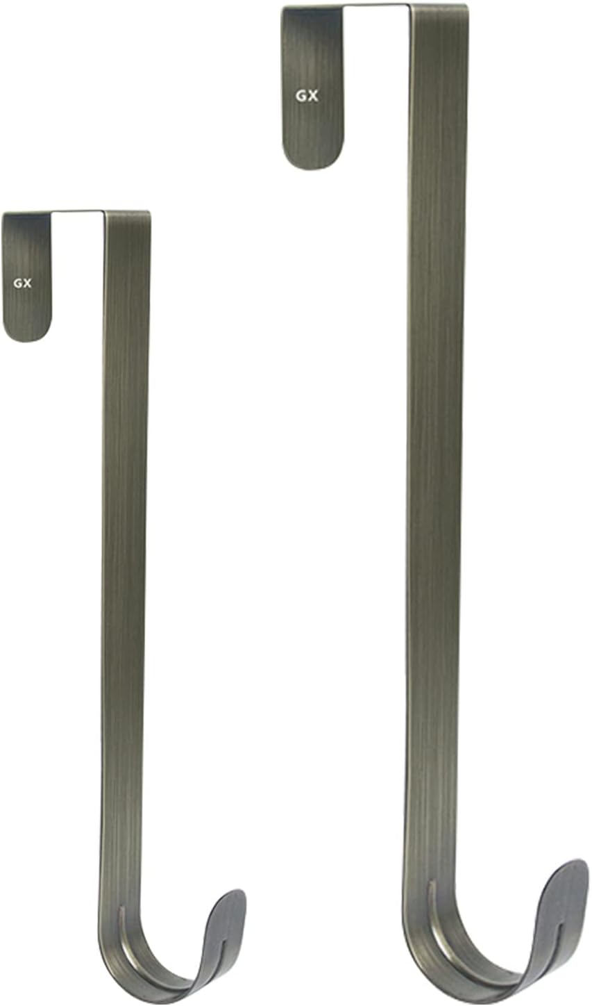 GameXcel 2 Pcs Brass Wreath Hangers for Front Door
