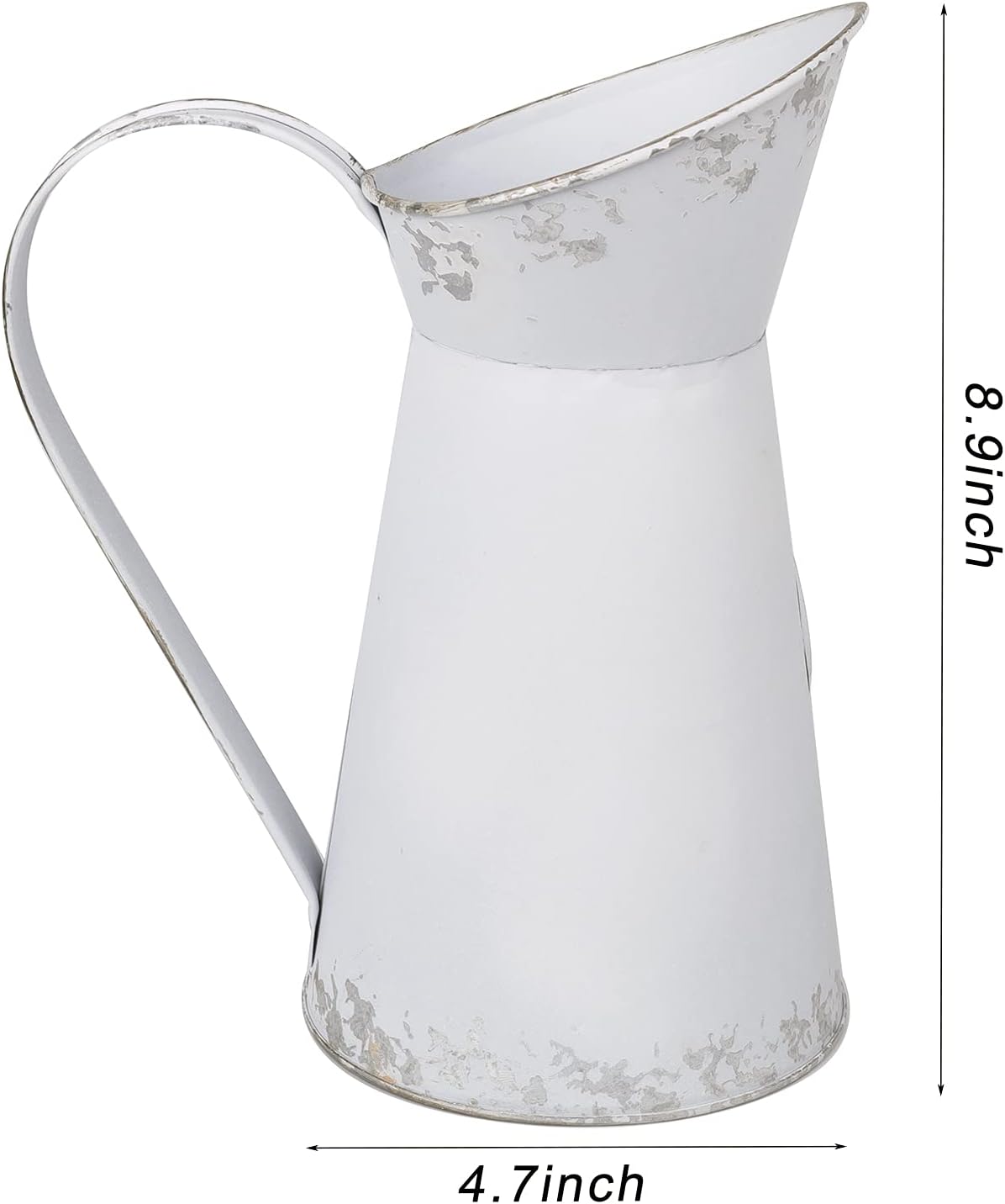 Rustic Shabby Chic Metal Vase for Home Decor