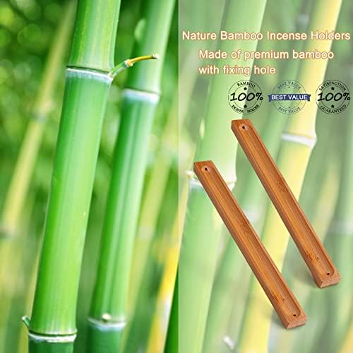 HOSSIAN Bamboo Incense Holder with Ash Catcher 11 Inches