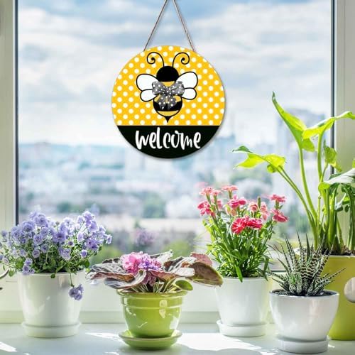 Ceutoiy Bee Wreath Hanger for Front Door Decor