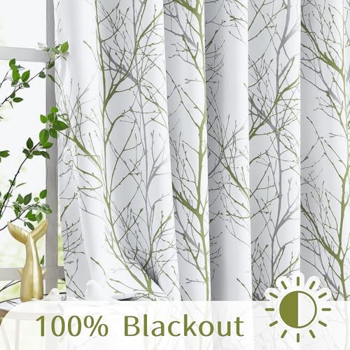 FMFUNCTEX Blackout Sliding Door Curtains 100 Inch Wide