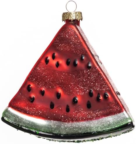 2pcs Glass Watermelon Christmas Ornaments for Tree