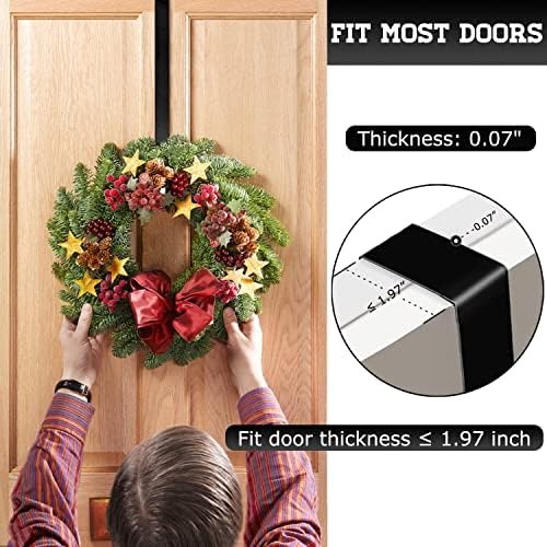 Komotu 15 Inch Wreath Hanger for Front Door