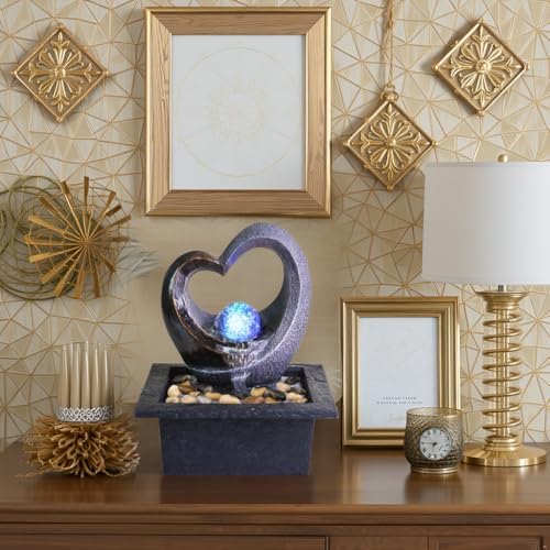 Ferrisland Tabletop Water Fountain with LED Light