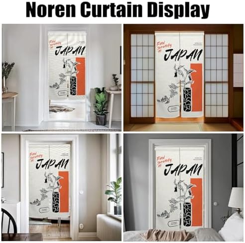 Japanese Noren Door Curtain Panel 34x60