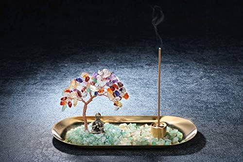 Jovivi Crystal Incense Holder for Sticks
