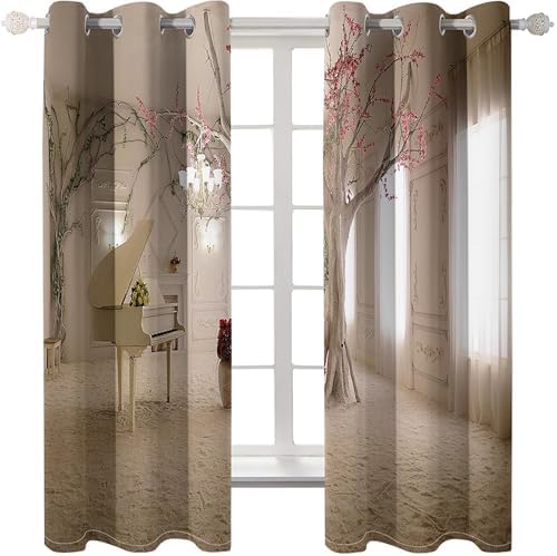 Homxi Blackout Curtains 2 Panels Set for Bedroom Living Room Kitchen