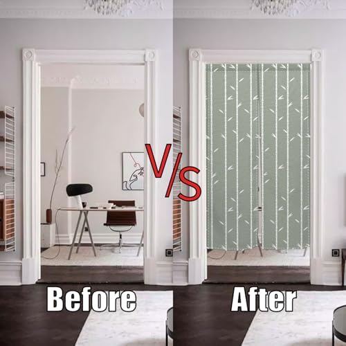Boho Style Bamboo Decor Curtain for Home Entryway