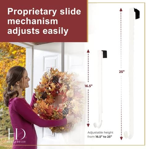 Haute Decor Adjustable Wreath Hanger - 20 Lb Capacity