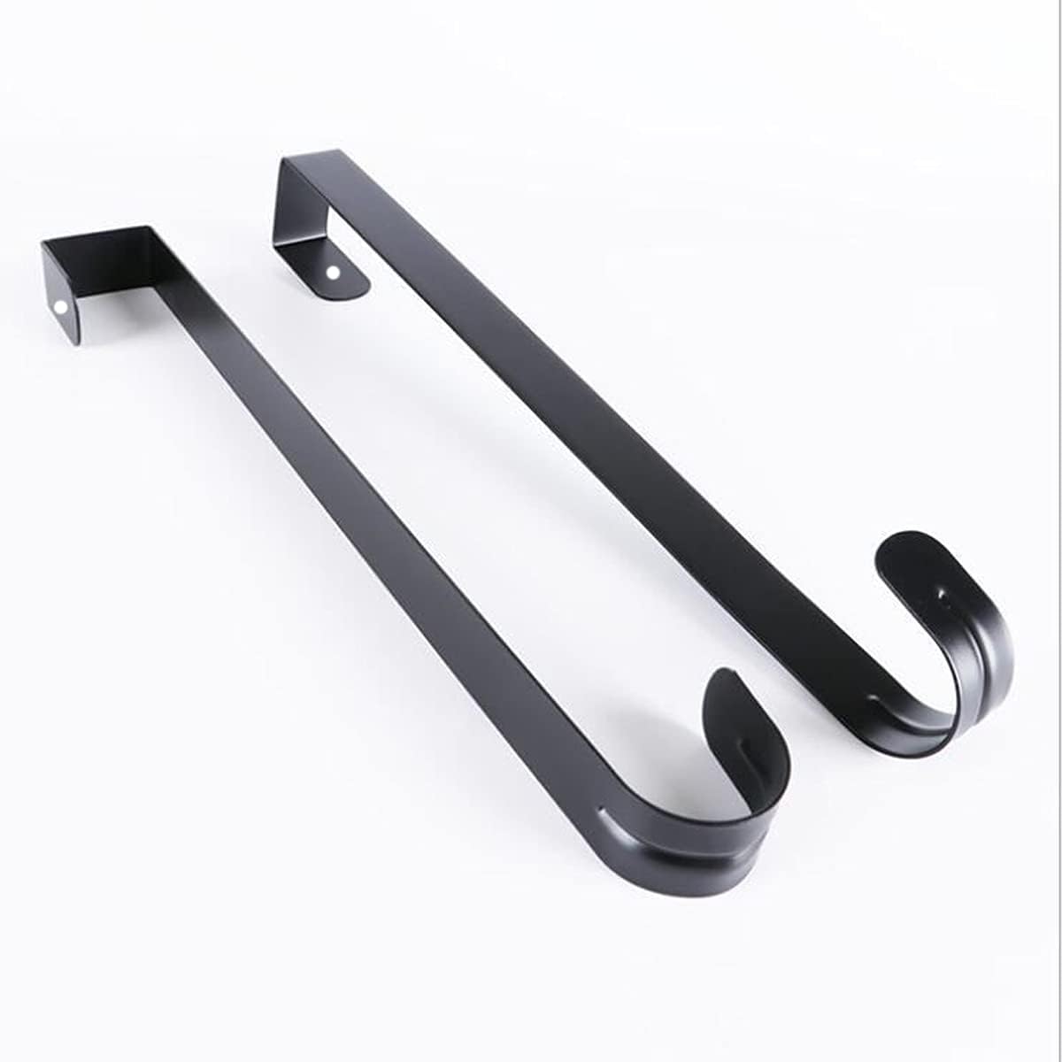 10 Inch Wreath Hanger Black Metal Hooks