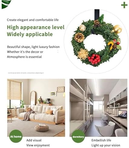 Adjustable Wreath Hanger for Front Door Black