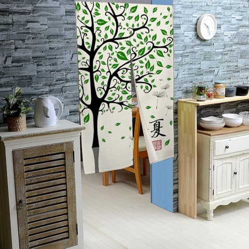 Leowefowa Japanese Noren Door Curtain 335x709
