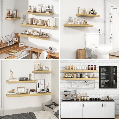 RICHFOCUS 36 Inch Floating Shelves Set of 2