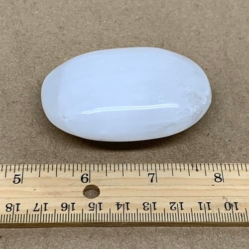 WatanGems 95g Selenite Palm-Stone Crystal Pillow Shape